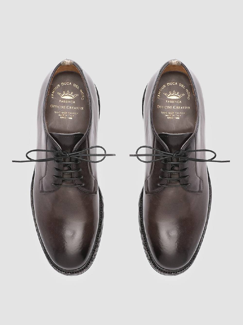 Officine Creative HOPKINS 003 Derby in Pelle Grigia Consegna Veloce
