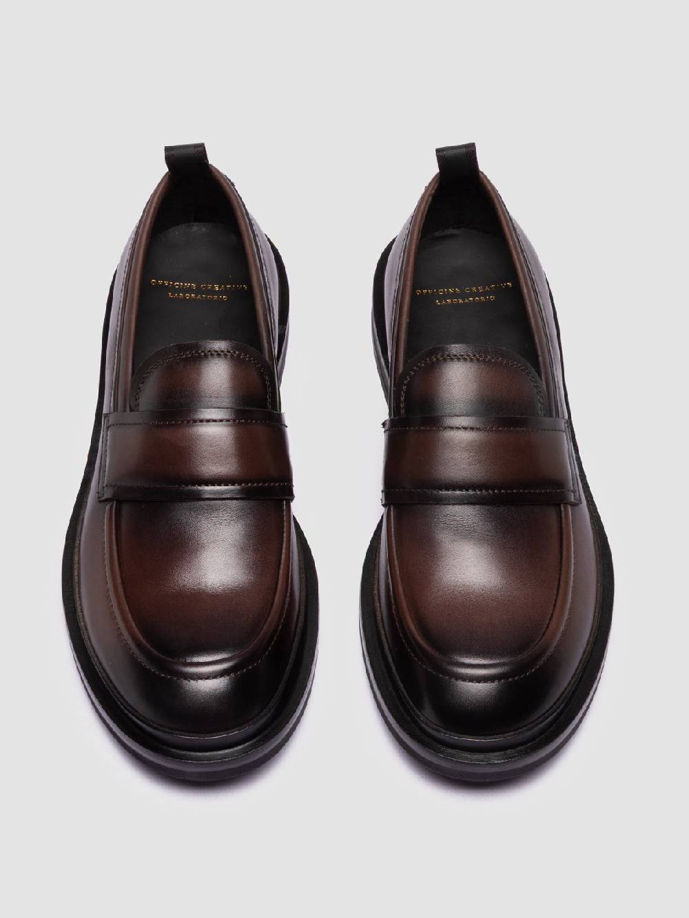 Officine Creative MAJOR 003 Mocassini Penny in Pelle Marrone Prezzo basso