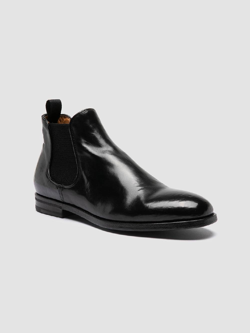 Officine Creative VANDERBILT CAOU 012 Stivali Neri in Pelle Shopping Online