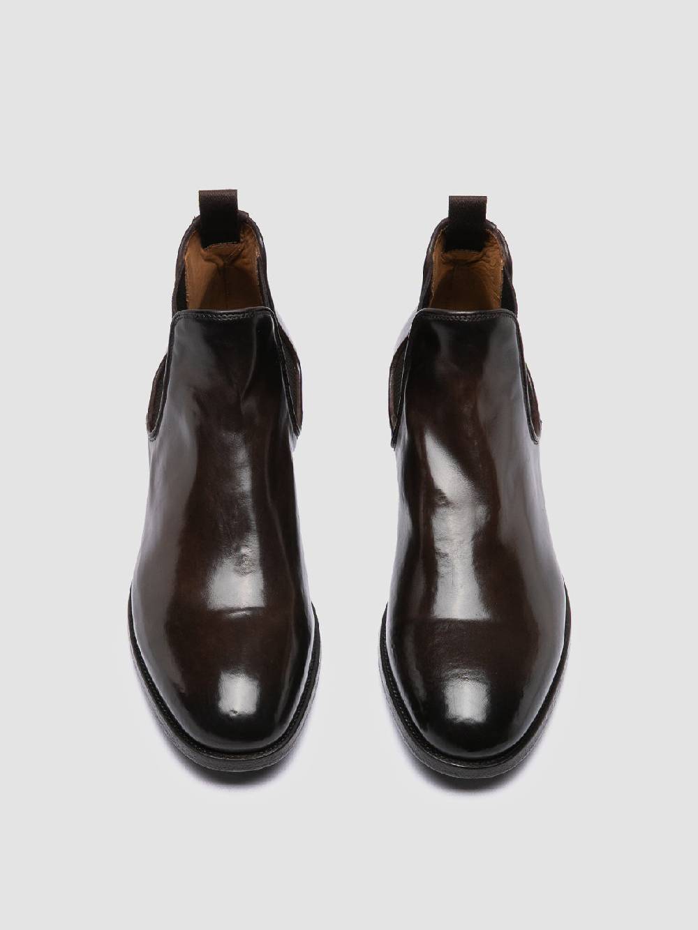 Officine Creative VANDERBILT CAOU 012 Stivali Marrone Scuro in Pelle Affare Del Giorno