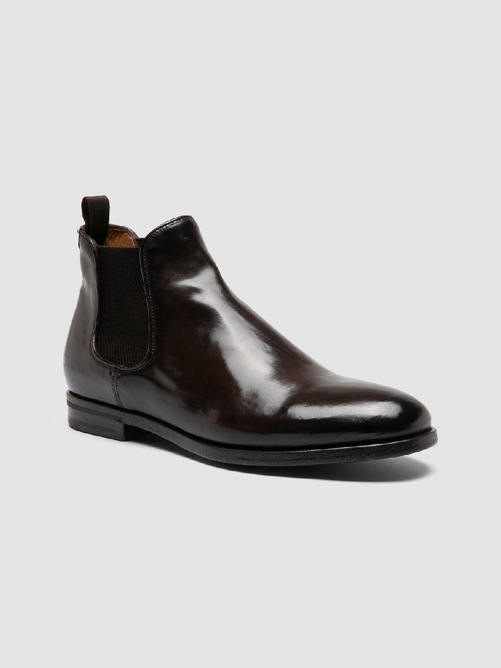 Officine Creative VANDERBILT CAOU 012 Stivali Marrone Scuro in Pelle Affare Del Giorno