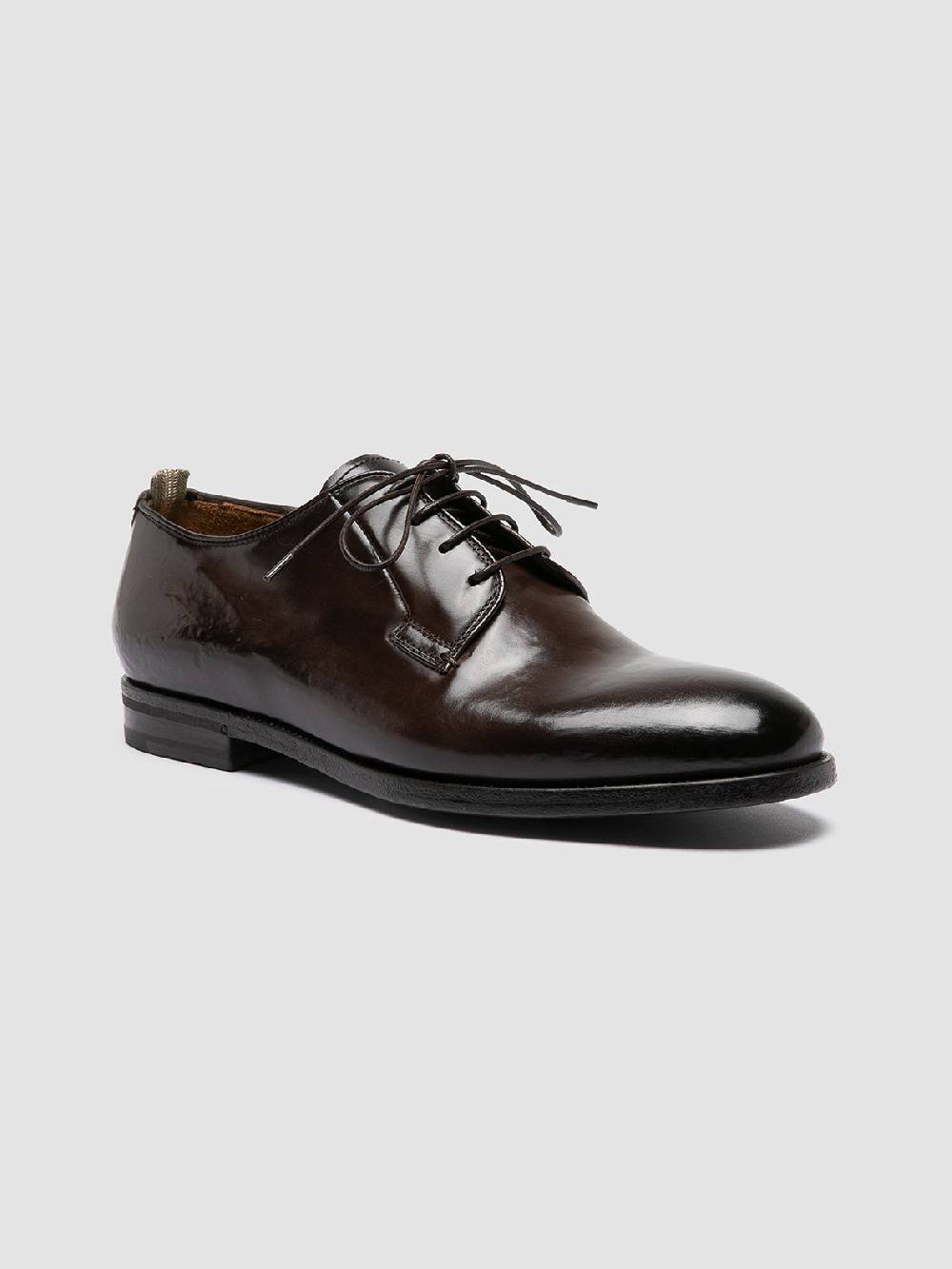 Officine Creative VANDERBILT CAOU 013 Scarpe Derby Marrone Scuro in Pelle Sottocosto