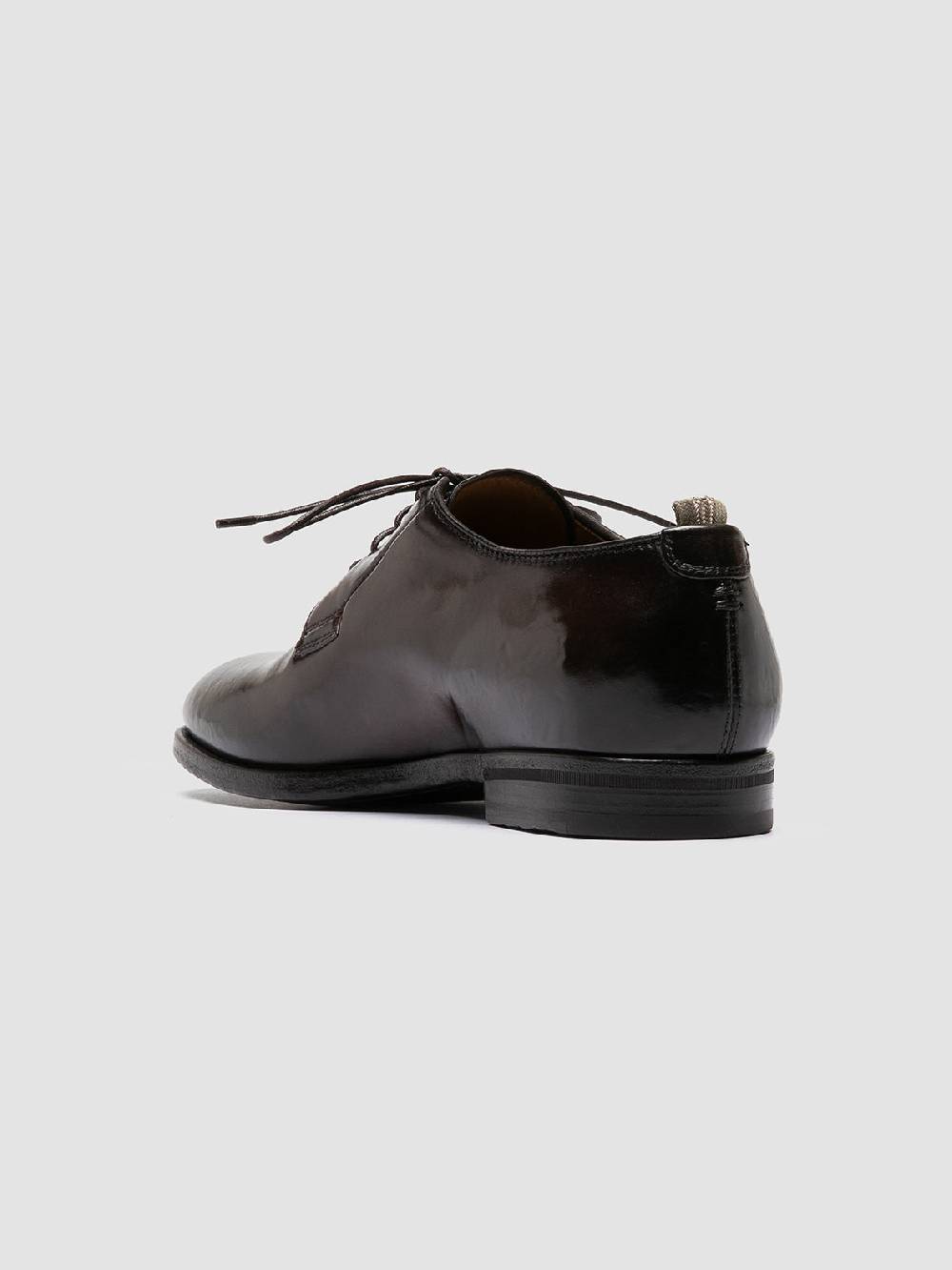 Officine Creative VANDERBILT CAOU 013 Scarpe Derby Marrone Scuro in Pelle Sottocosto