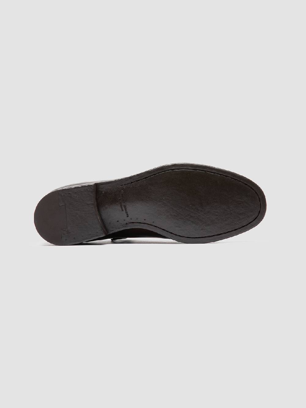 Officine Creative VANDERBILT CAOU 013 Scarpe Derby Marrone Scuro in Pelle Sottocosto