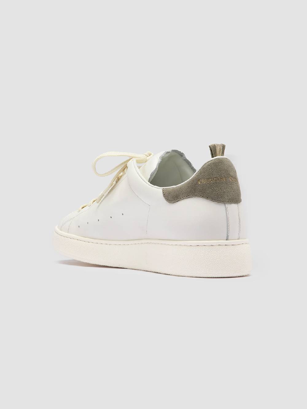 Officine Creative MOWER 002 Sneakers Basse in Pelle e Camoscio Bianca Convenienza