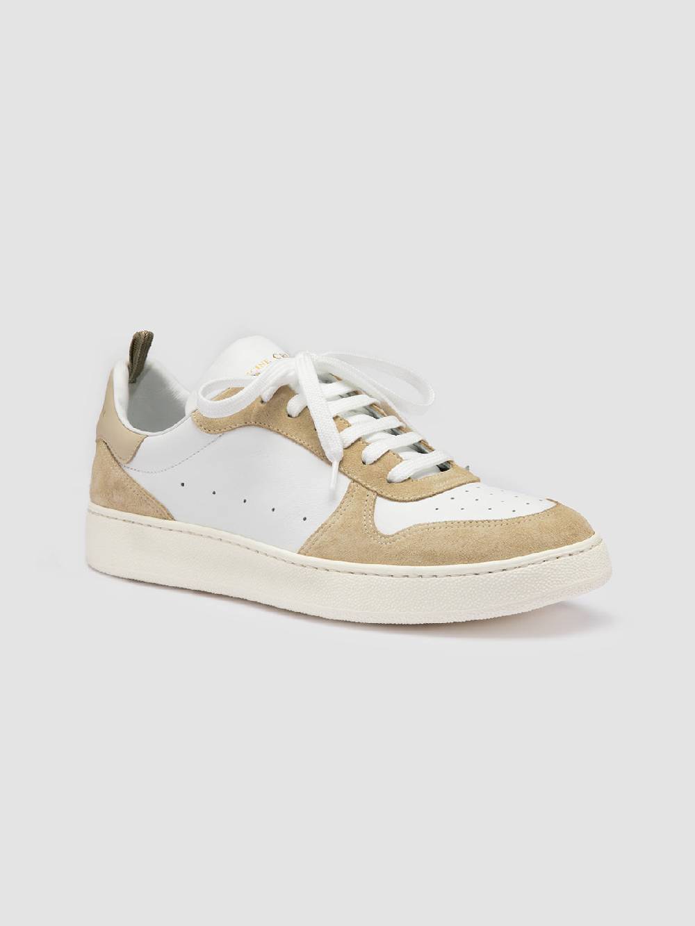 Officine Creative MOWER 008 Sneakers Basse in Pelle e Camoscio Bianca Offerta