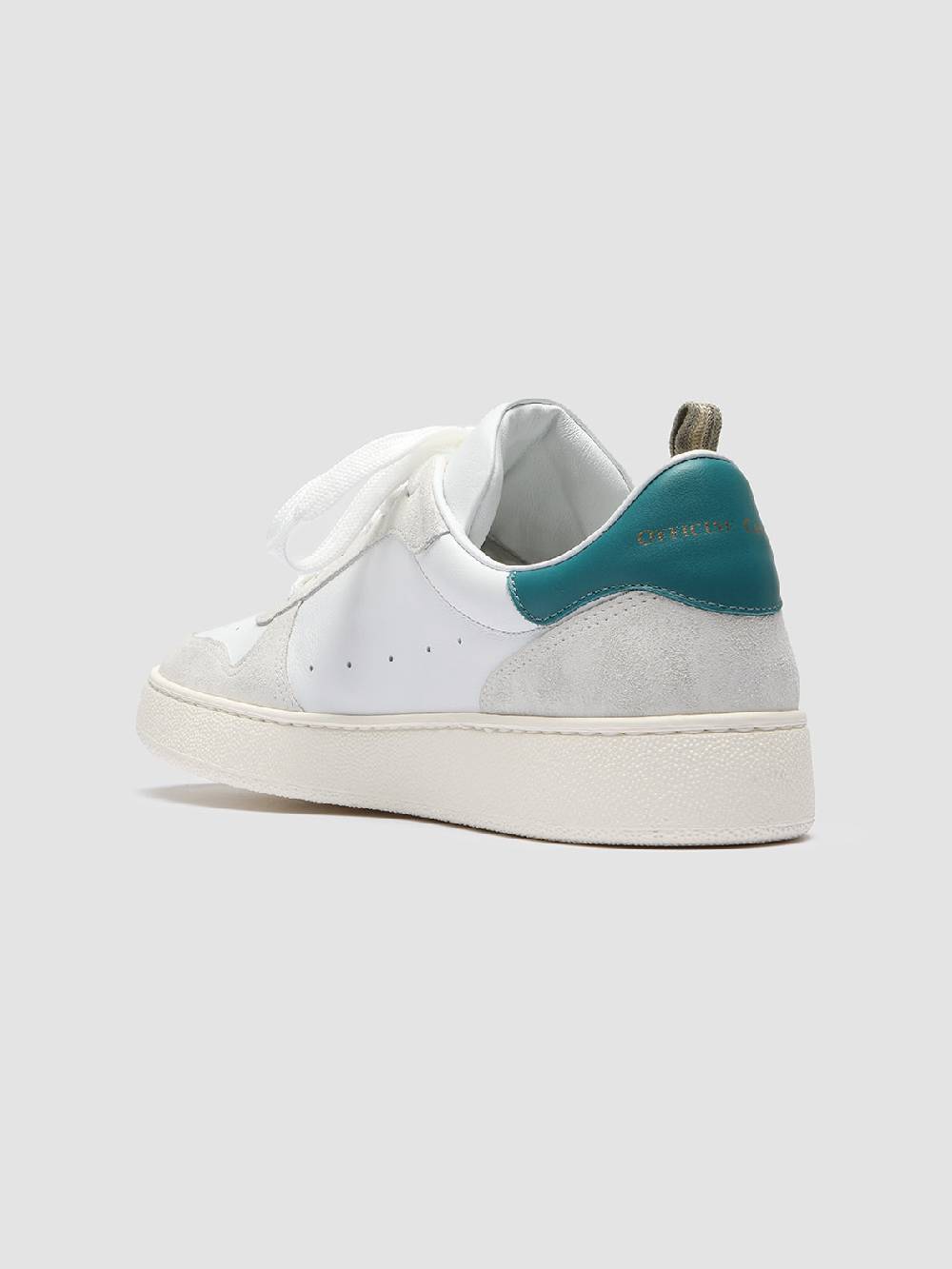 Officine Creative MOWER 008 Sneakers in Pelle Liscia e Scamosciata Bianca Economico