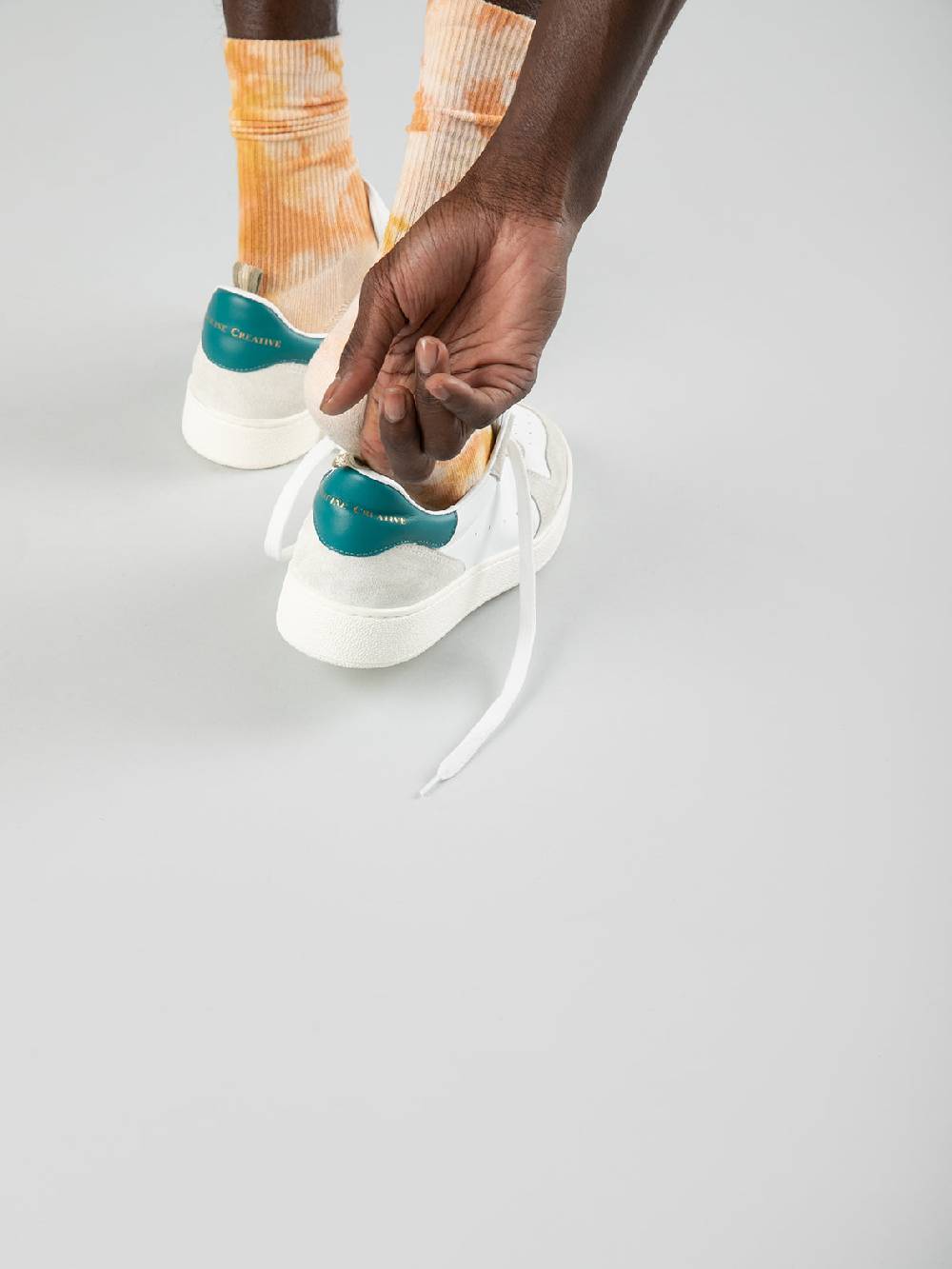 Officine Creative MOWER 008 Sneakers in Pelle Liscia e Scamosciata Bianca Economico