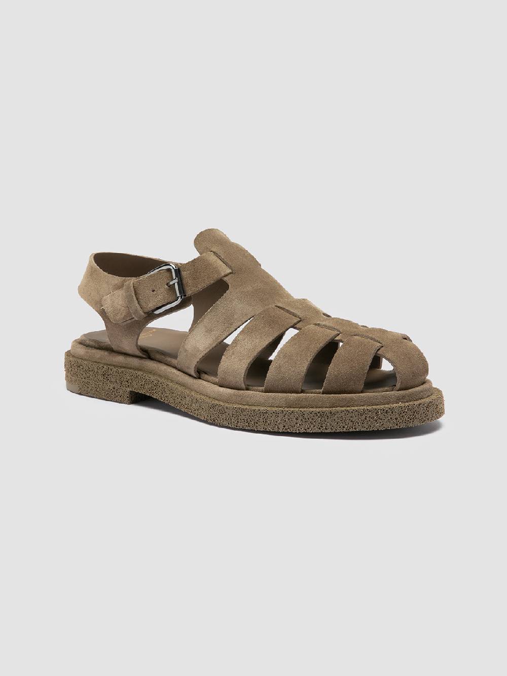 Officine Creative TONAL 18 Taupe Suede Sandals Outlet