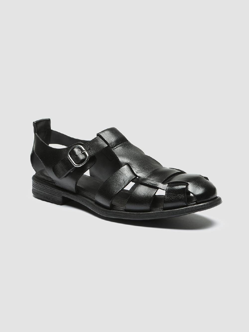 Officine Creative CHRONICLE 145 Sandali in Pelle Nera Saldi