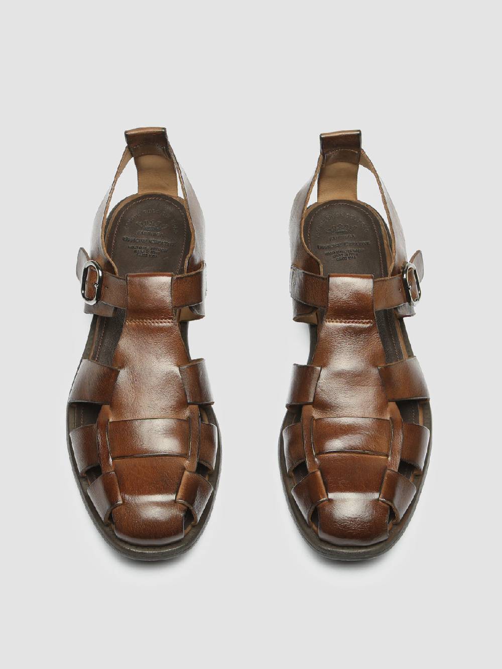 Officine Creative CHRONICLE 145 Sandali in Pelle Marrone Hotsell