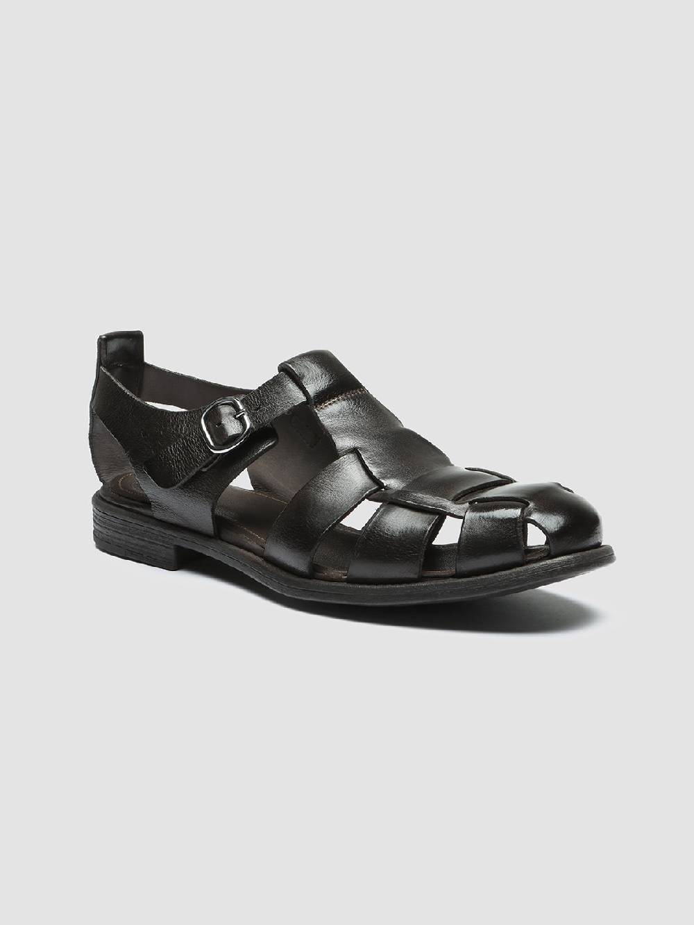 Officine Creative CHRONICLE 145 Sandali in Pelle Marrone Vendita Calda