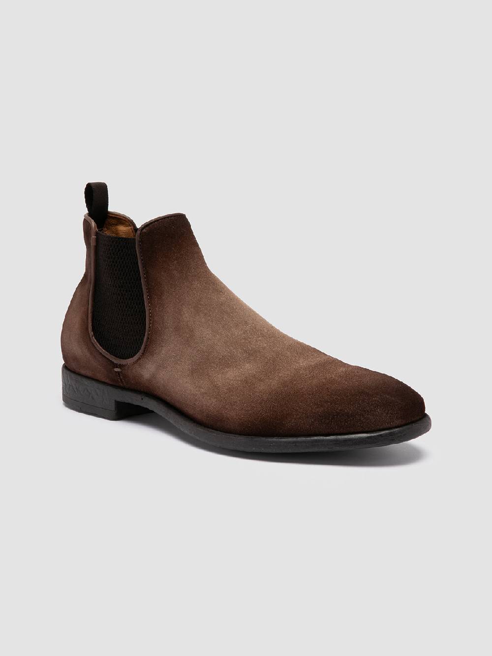 Officine Creative CETON 647 Stivaletti Chelsea in Pelle Scamosciata Marrone I Più Venduti