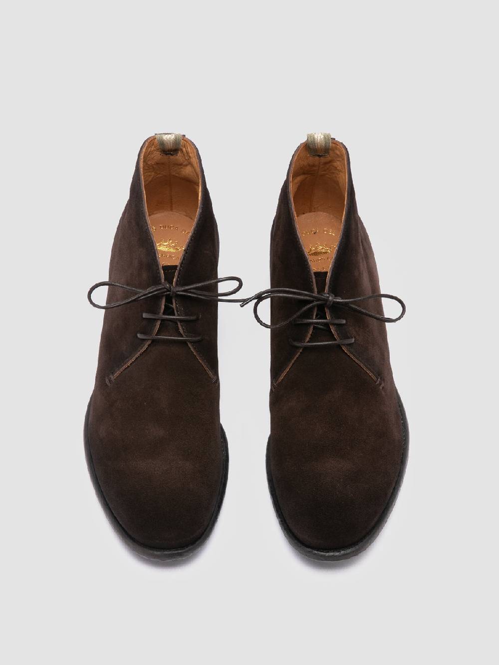Officine Creative CETON 685 Stivali Chukka in Camoscio Marrone Italy