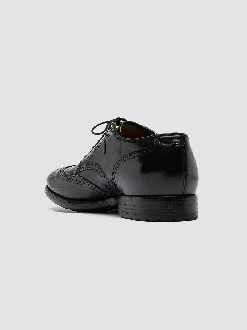 Officine Creative TEMPLE 609 Derby in Pelle Nera In Linea