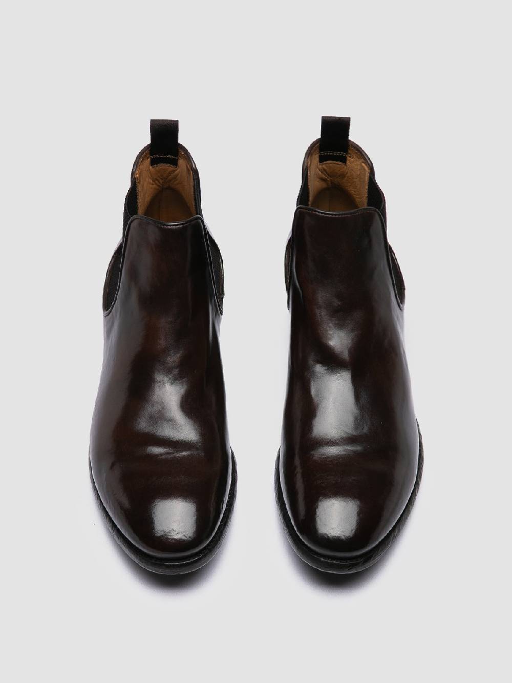 Officine Creative PRINCE 617 Stivaletti Chelsea in Pelle Marrone Pezzi Unici