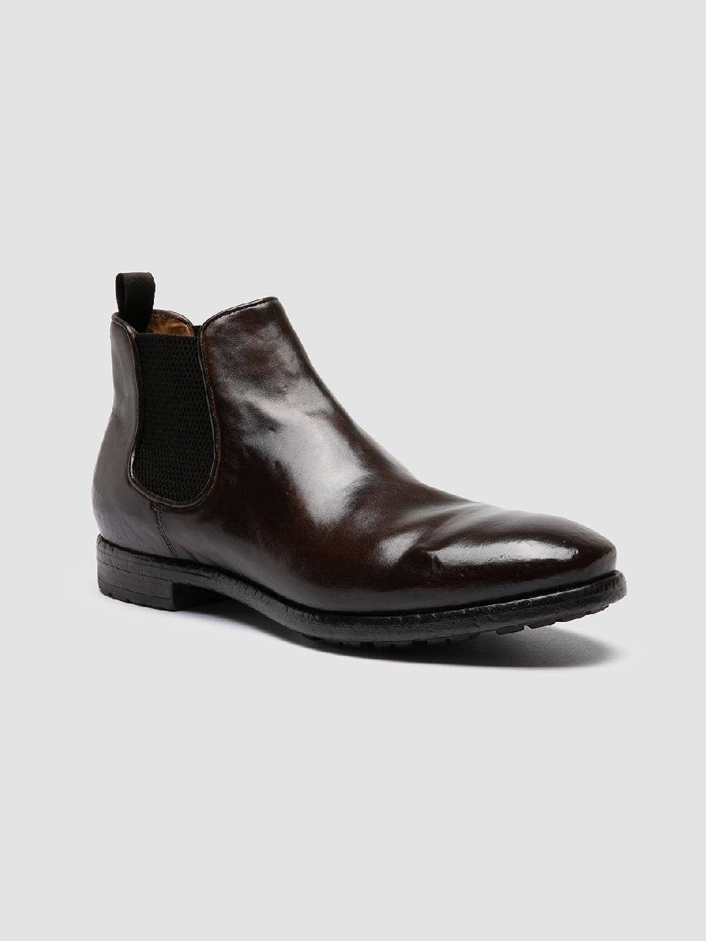 Officine Creative PRINCE 617 Stivaletti Chelsea in Pelle Marrone Pezzi Unici