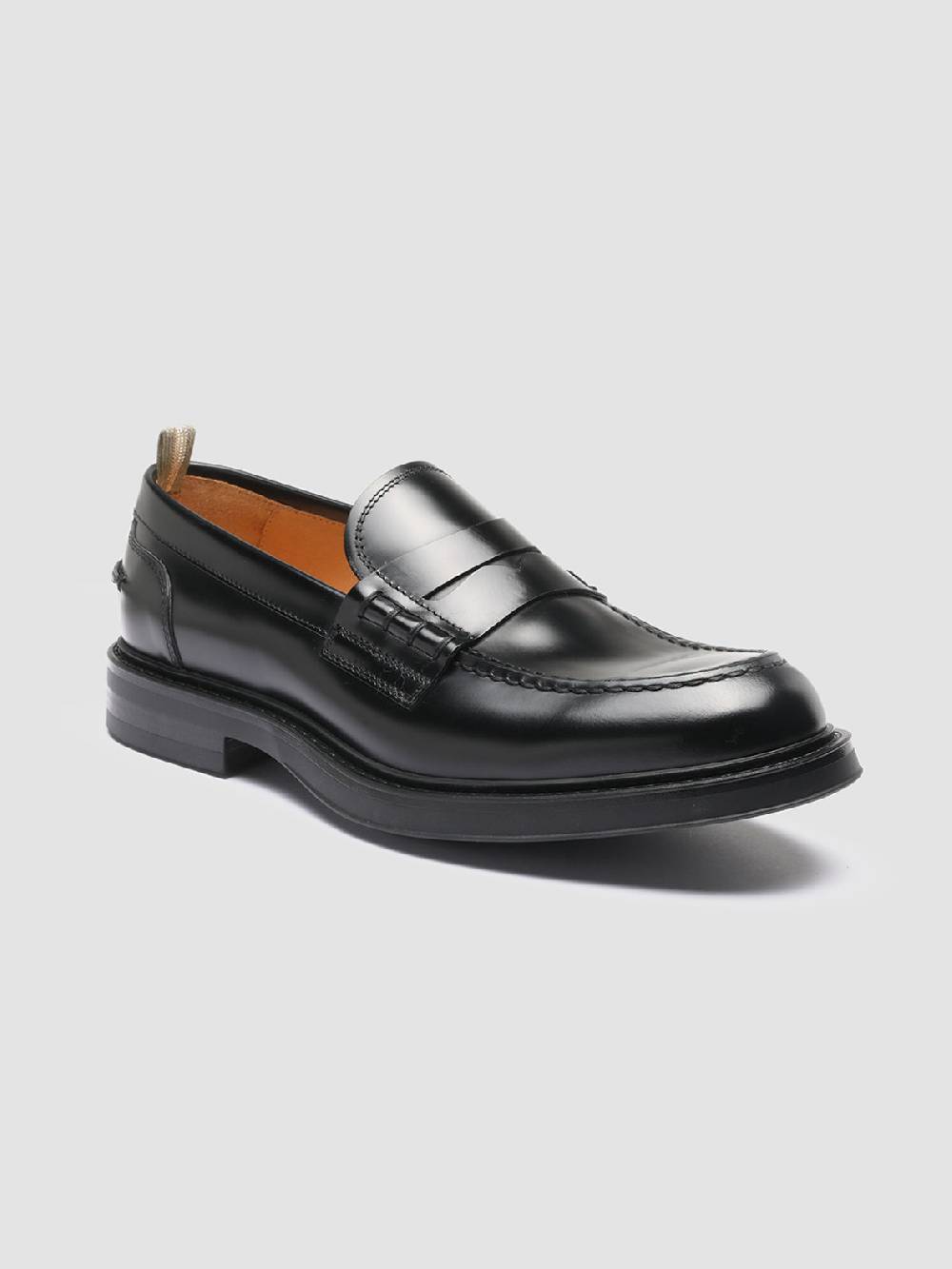 Officine Creative UNIFORM 001 Mocassini Penny in Pelle Nera Qualità Garantita