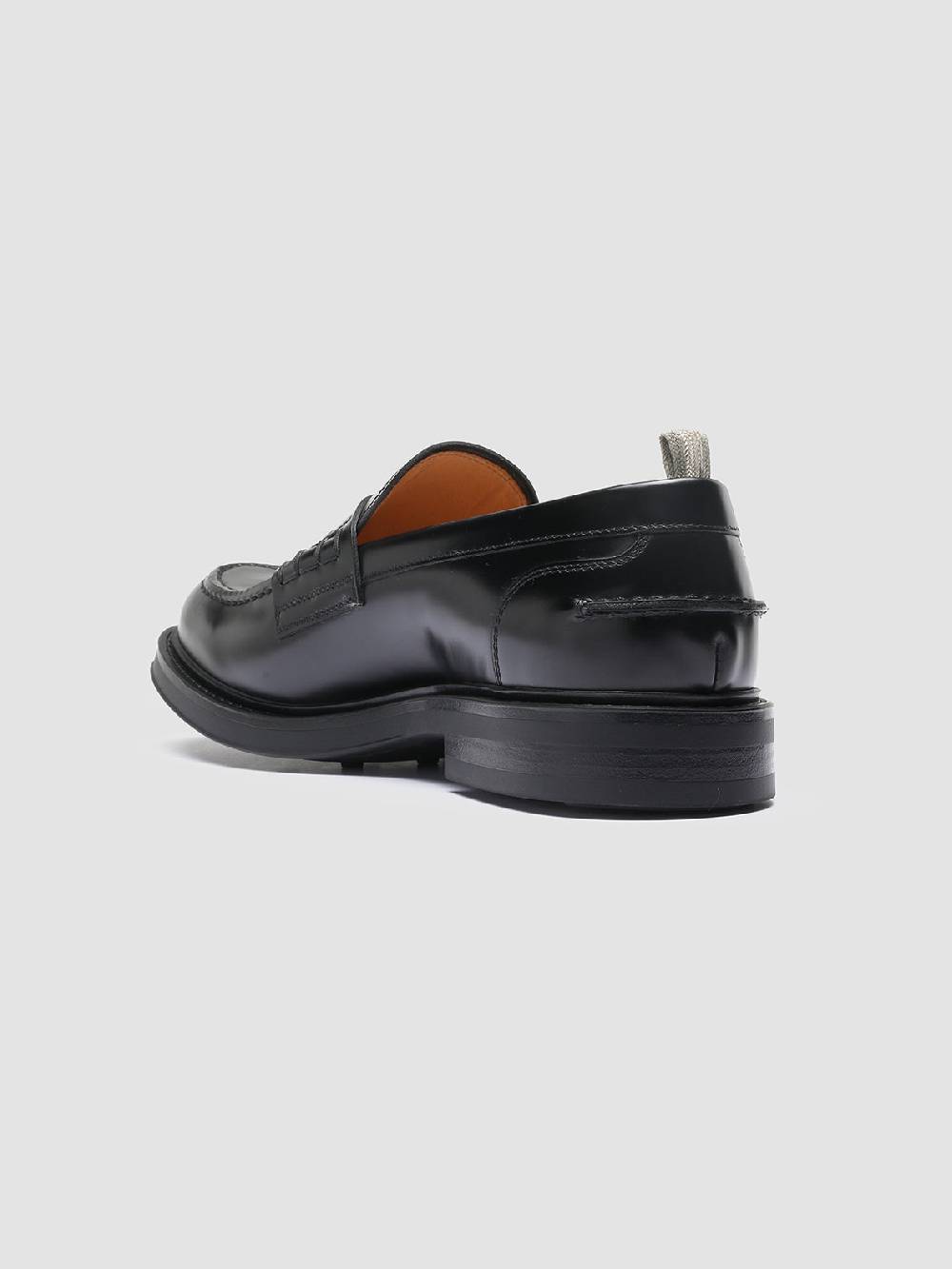 Officine Creative UNIFORM 001 Mocassini Penny in Pelle Nera Qualità Garantita