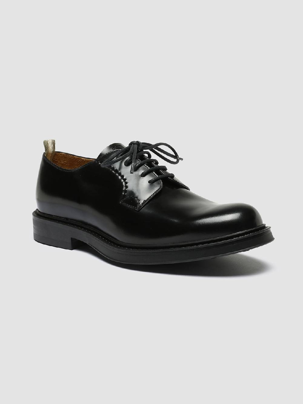 Officine Creative UNIFORM 003 Derby in Pelle Nera Negozi Online