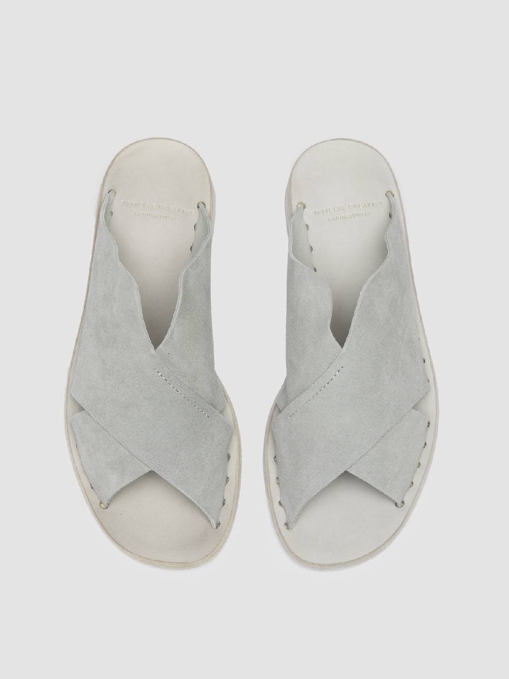 Officine Creative ITACA 019 Sandali in Pelle Scamosciata Tortora Promozione Limitata