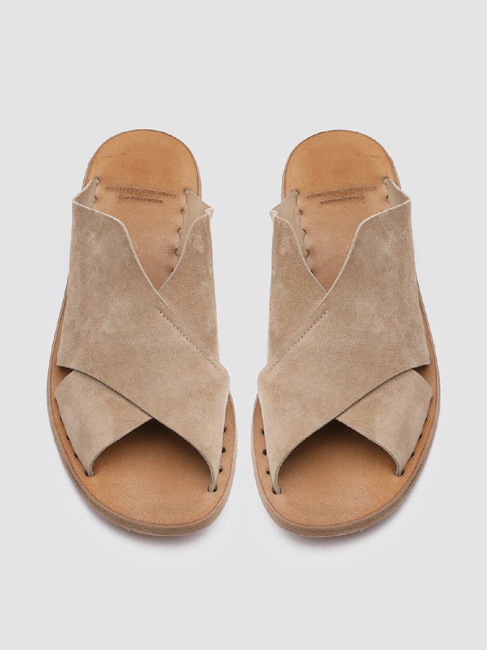 Officine Creative ITACA 019 Sandali in Pelle Scamosciata Marrone Fino Al -60%