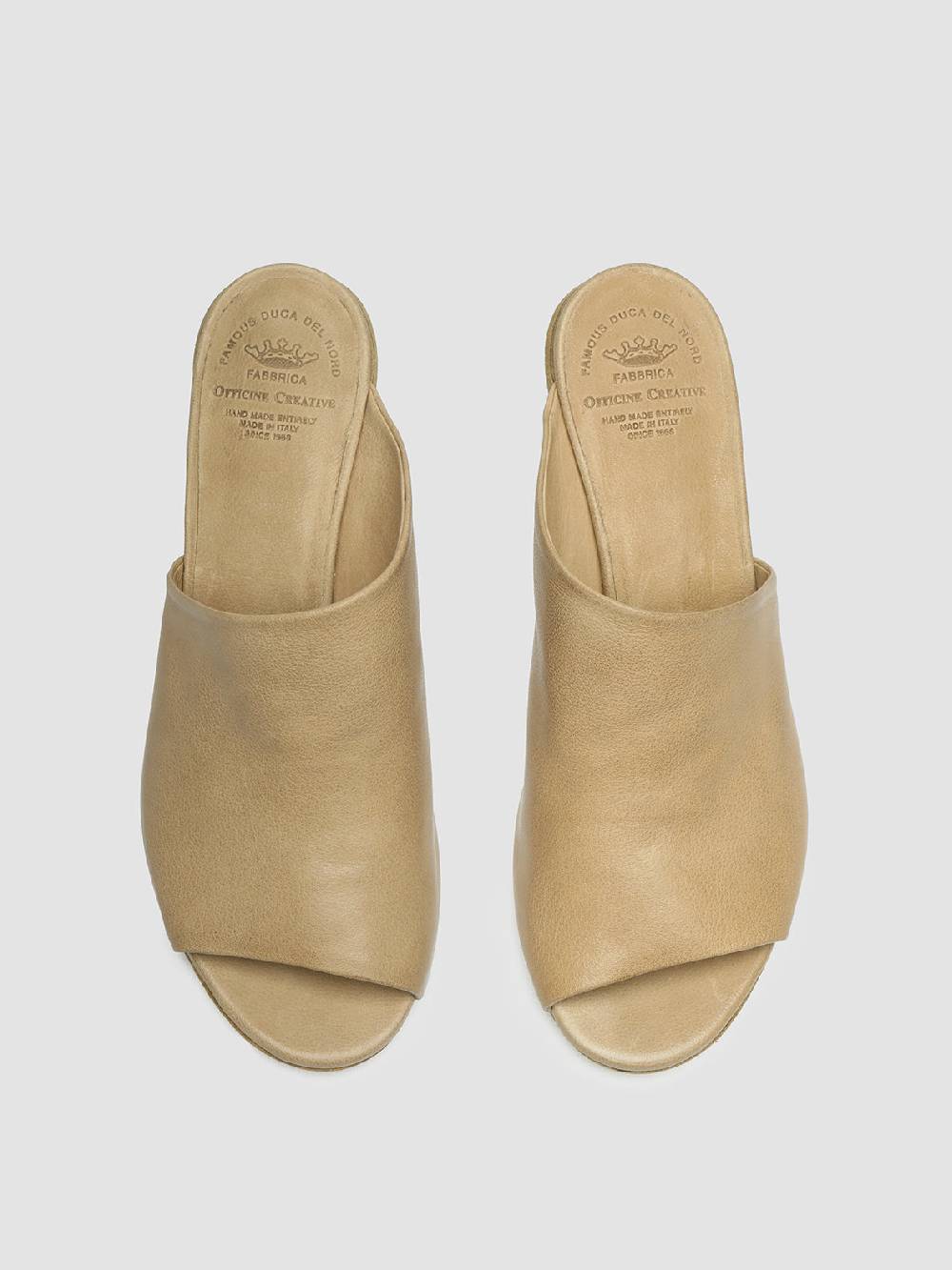 Officine Creative HELYETTE 016 Sabot in Pelle Tortora Offerta