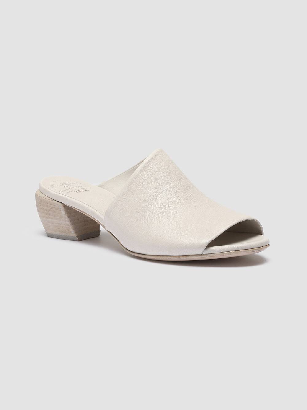 Officine Creative HELYETTE 016 Sabot in Pelle Bianca Economico