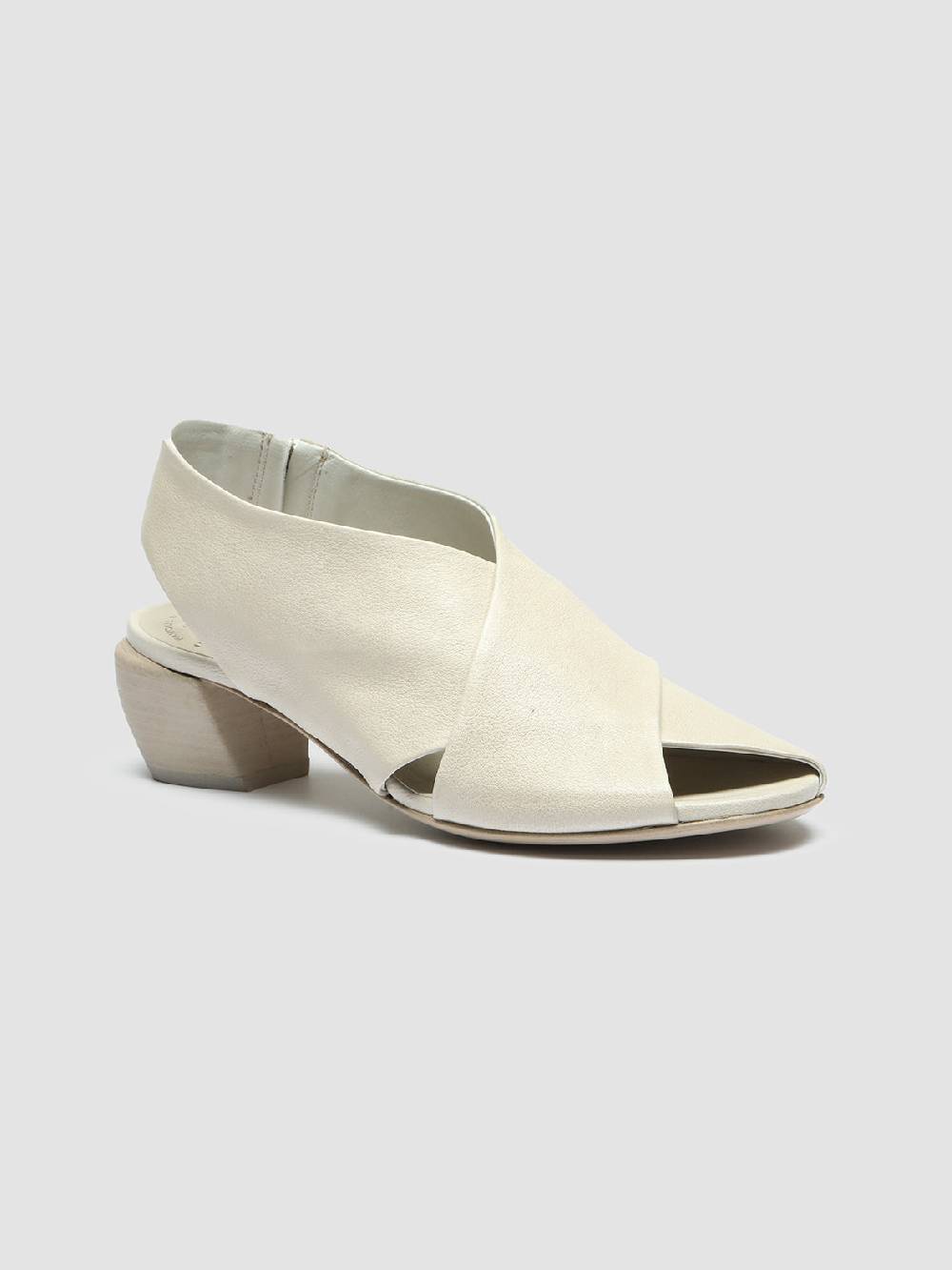 Officine Creative HELYETTE 024 Off White Leather Slide Sandals Online