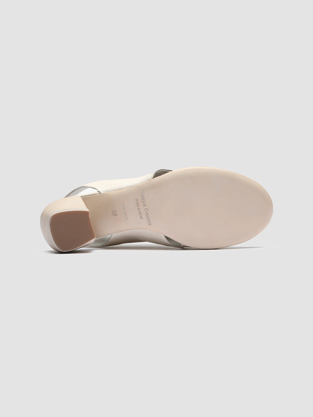 Officine Creative HELYETTE 024 Off White Leather Slide Sandals Online