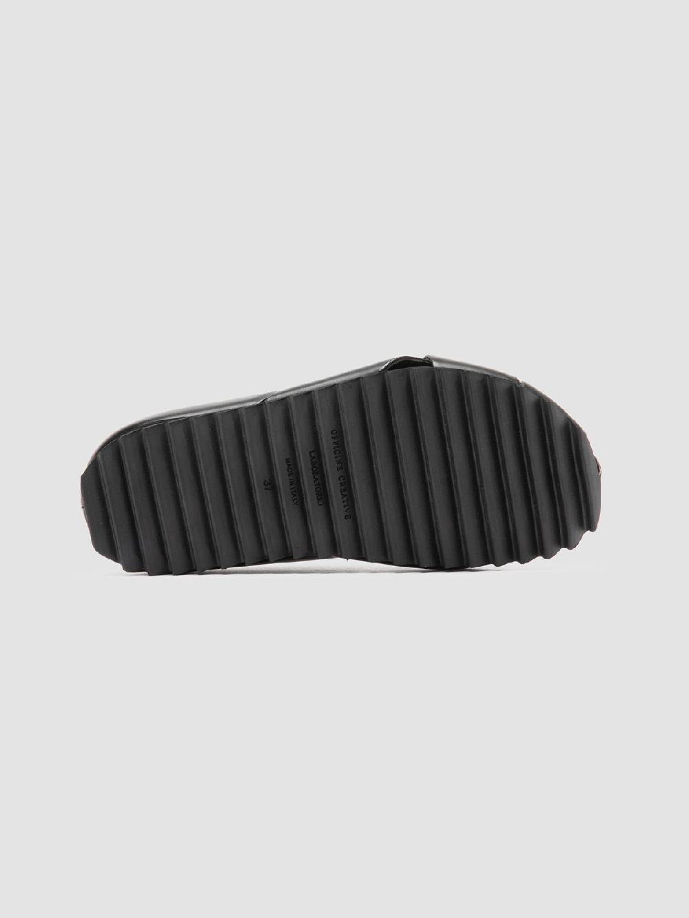 Officine Creative PELAGIE 018 Sandali Sabot in Pelle Nera Outlet