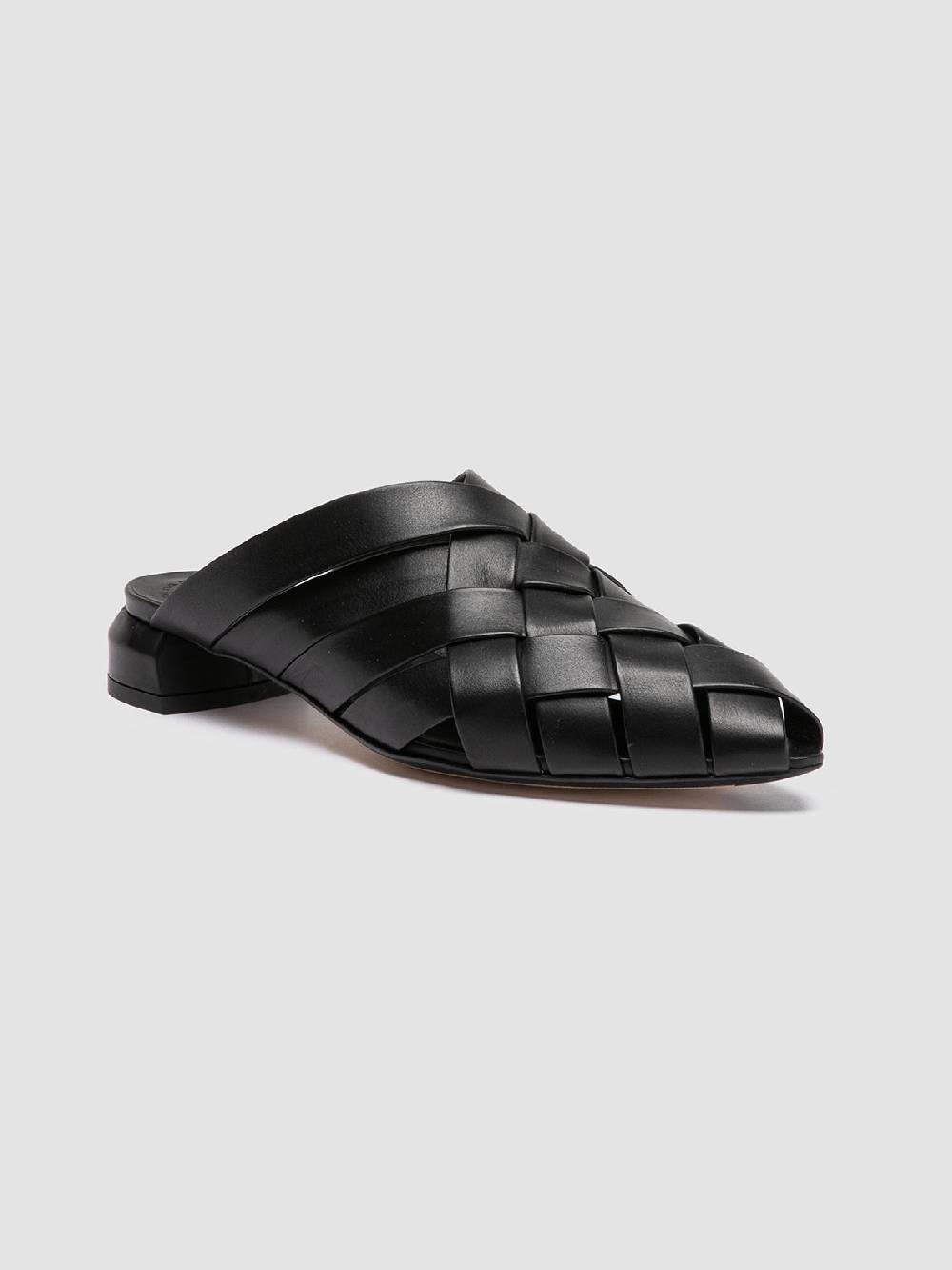Officine Creative SAGE 105 Sandali Sabot in Pelle Nera Saldi