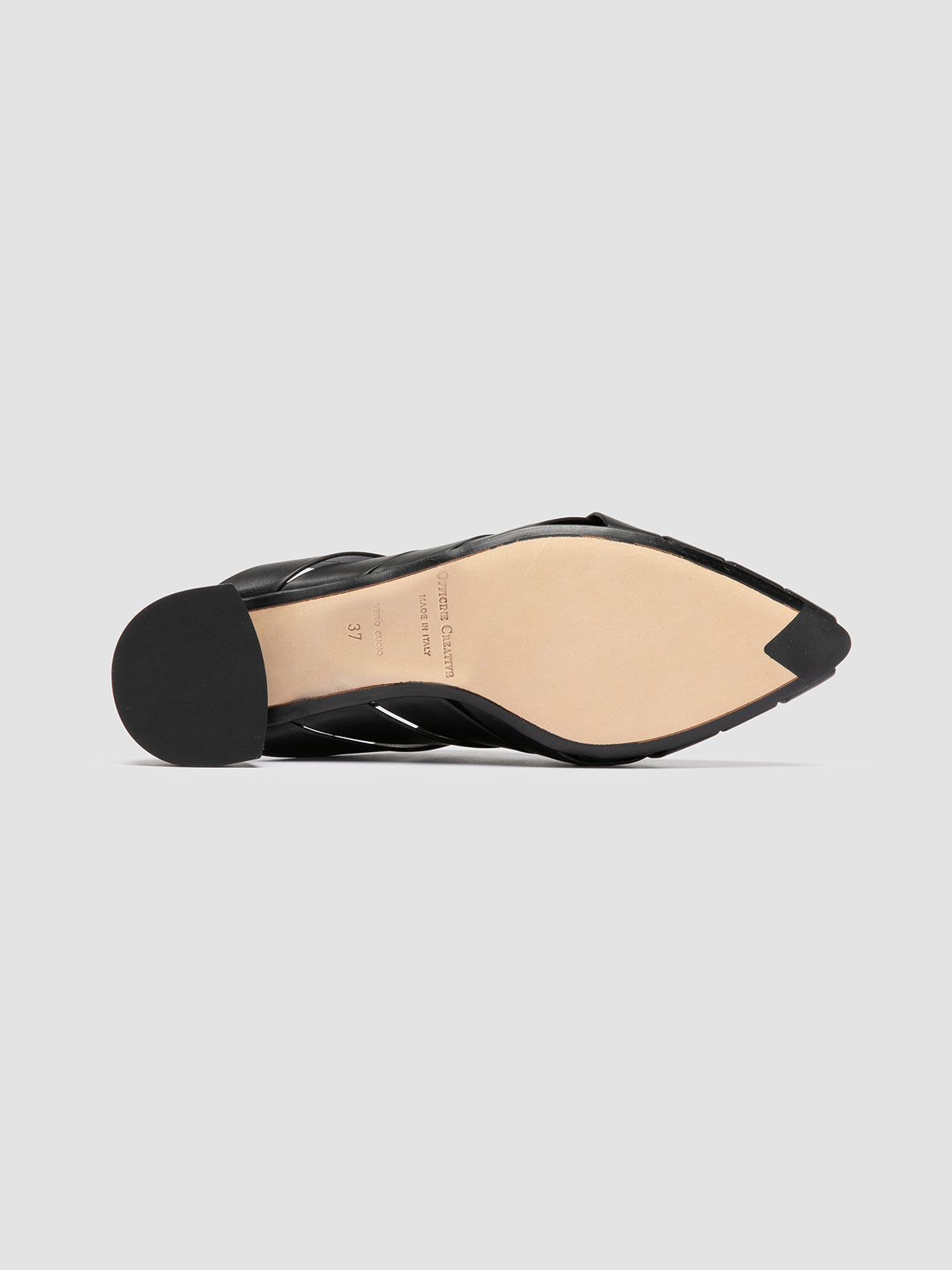 Officine Creative SAGE 105 Sandali Sabot in Pelle Nera Saldi