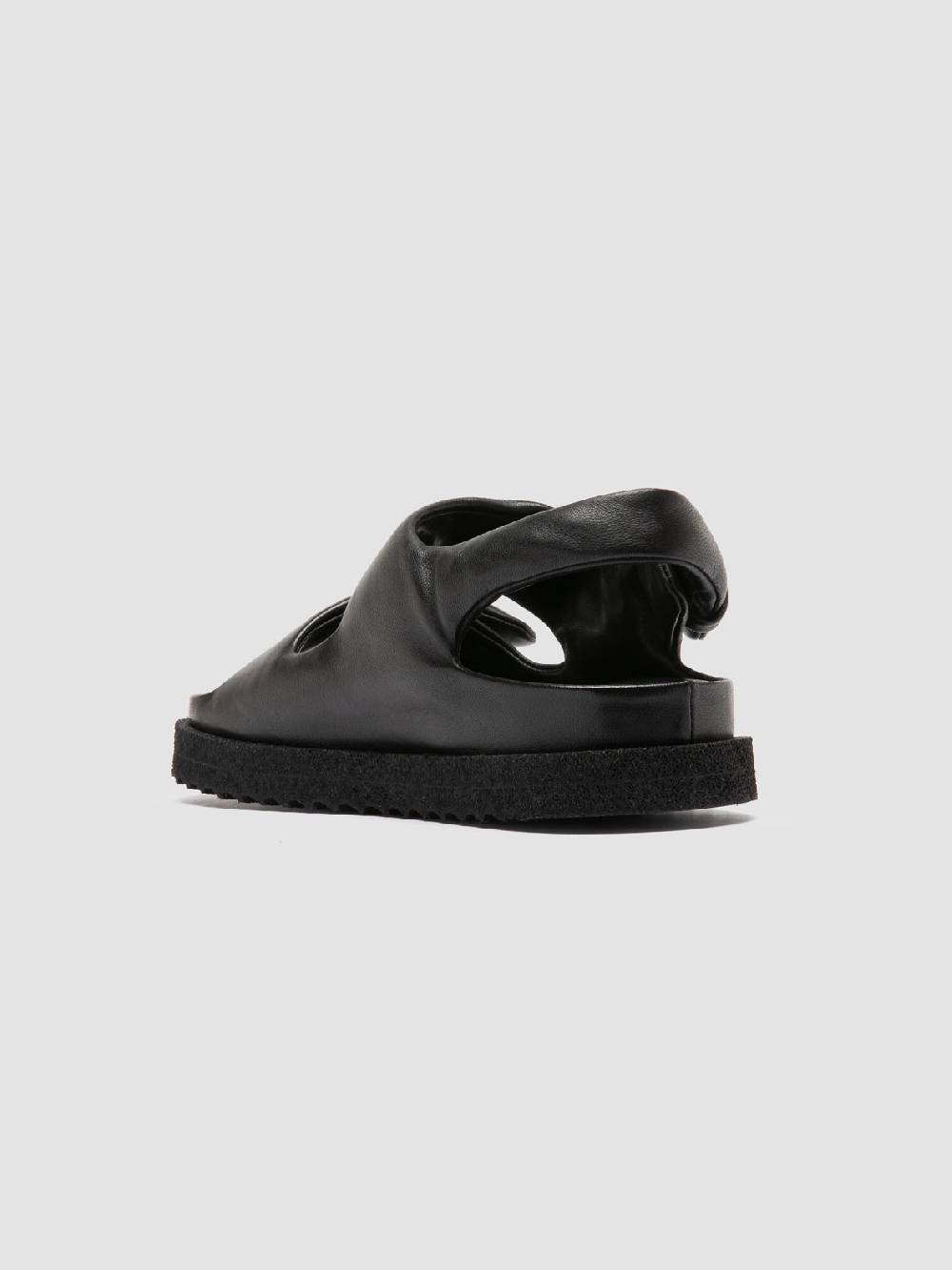 Officine Creative SANDS 102 Sandali Sling Back in Pelle Nera Hotsell