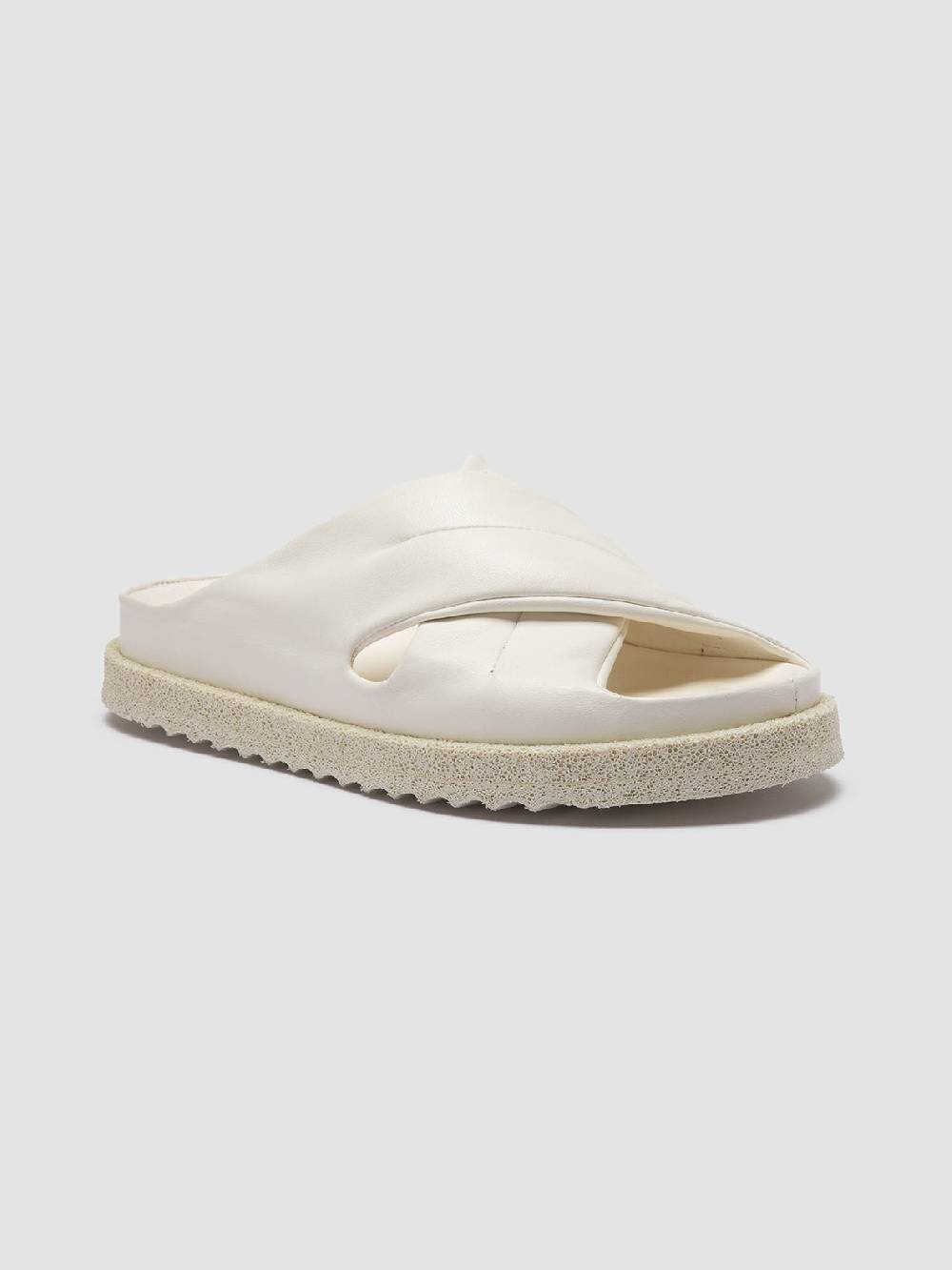 Officine Creative SANDS 103 Sandali Slide in Pelle Bianca Vendita Calda