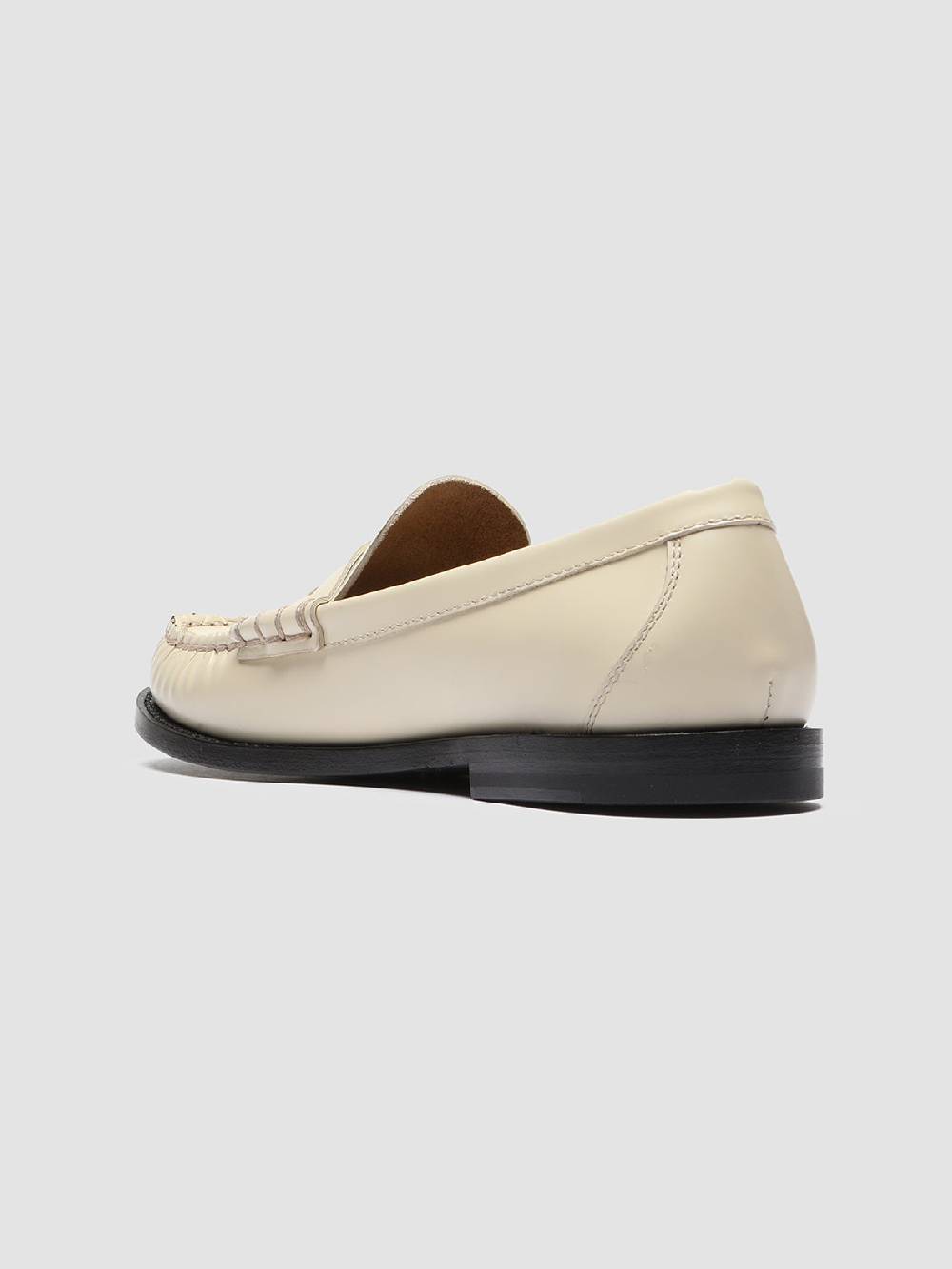 Officine Creative ZIVAGO 103 Ivory Leather Penny Loafers Vendita Economica