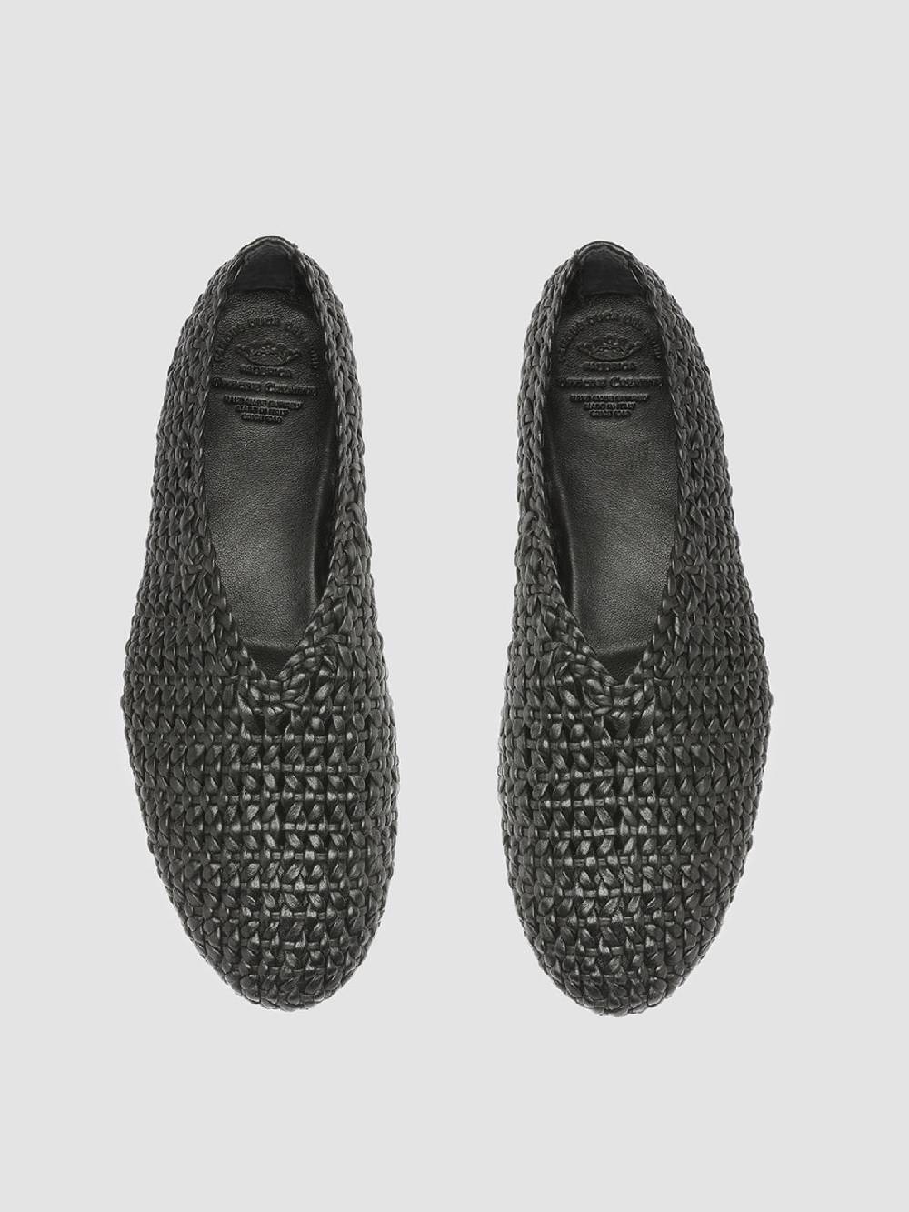 Officine Creative BESSIE 011 Mocassini in Pelle Nera Saldi Di Fabbrica