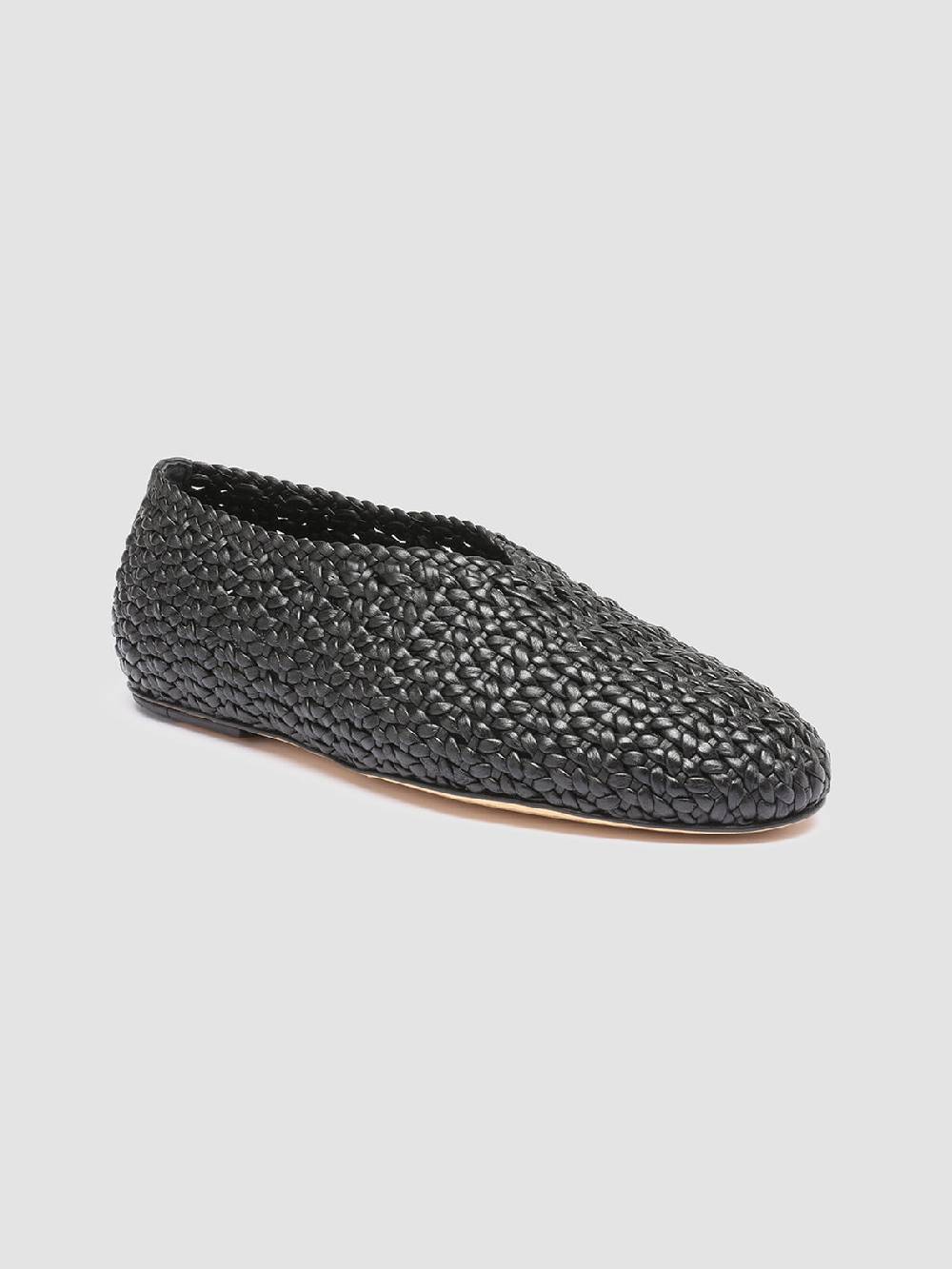 Officine Creative BESSIE 011 Mocassini in Pelle Nera Saldi Di Fabbrica