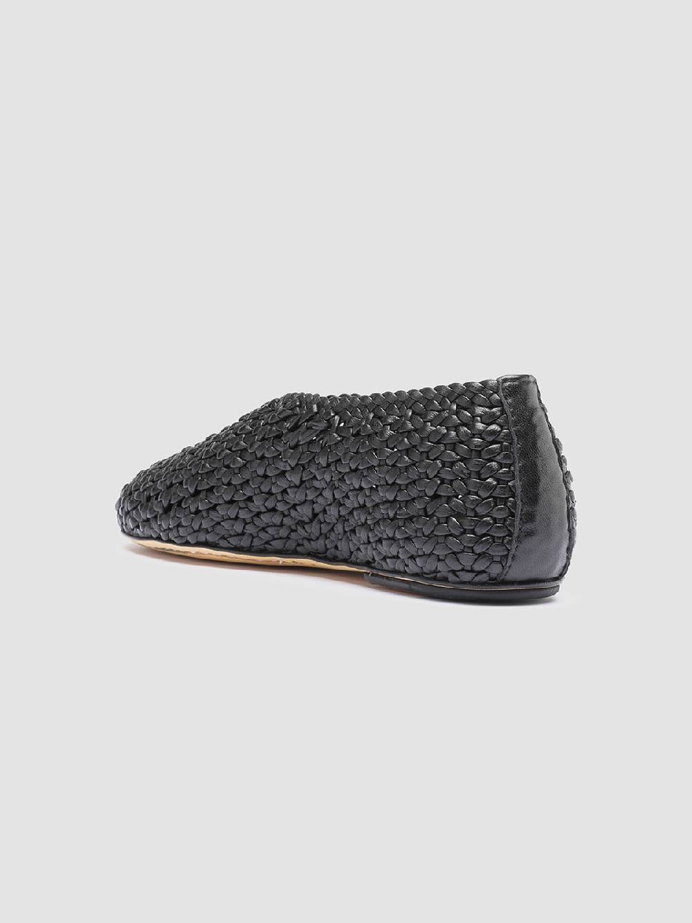 Officine Creative BESSIE 011 Mocassini in Pelle Nera Saldi Di Fabbrica