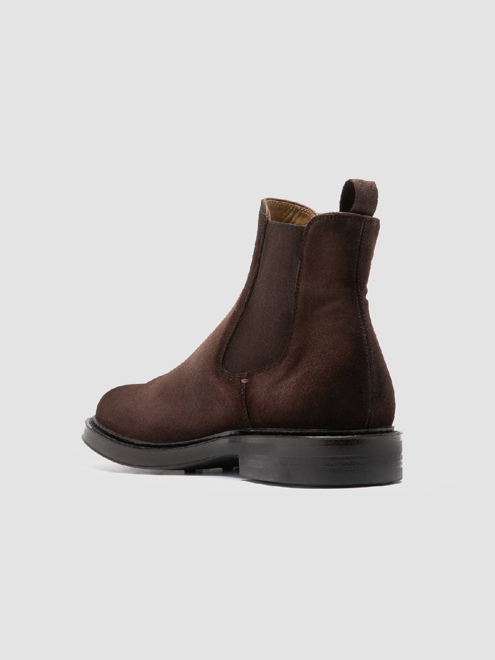 Officine Creative UNIFORM 005 Stivaletti Chelsea in Pelle Scamosciata Marrone In Saldo