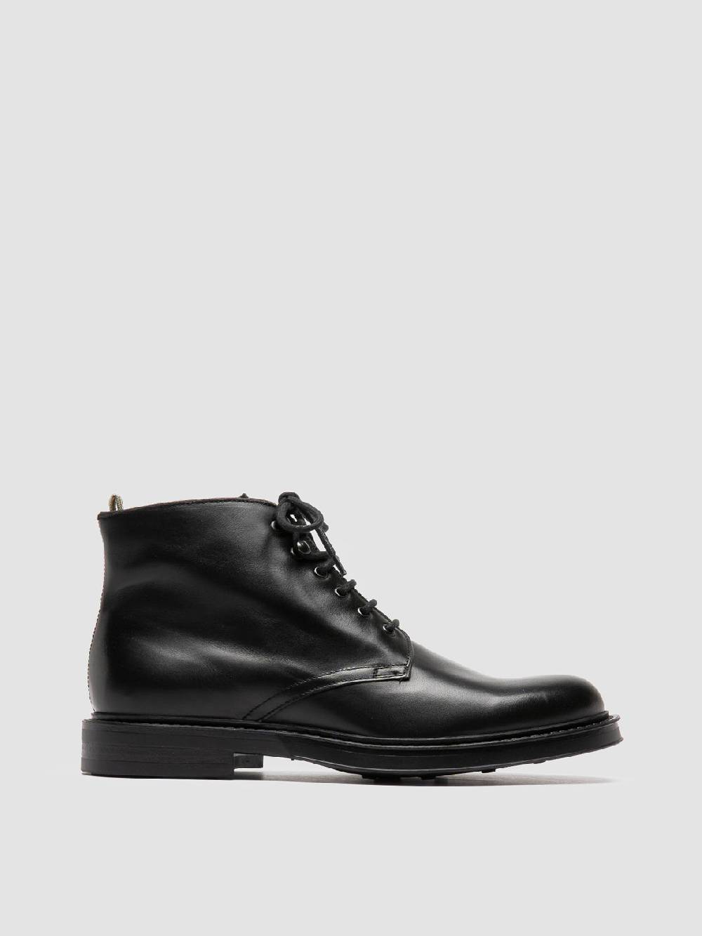 Officine Creative UNIFORM 018 Stivali Neri in Pelle Nuova