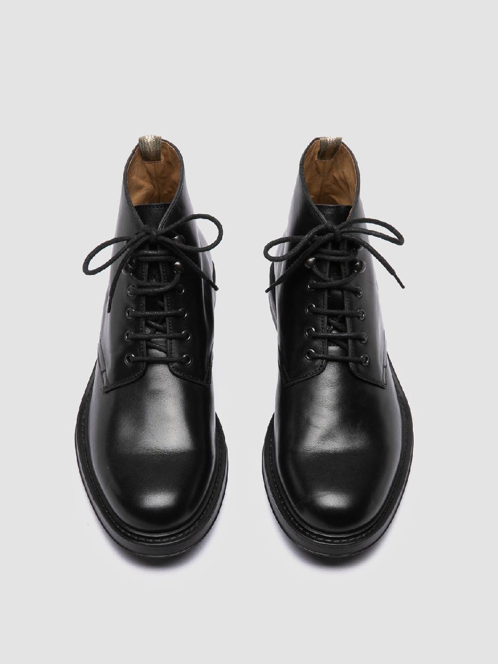 Officine Creative UNIFORM 018 Stivali Neri in Pelle Nuova