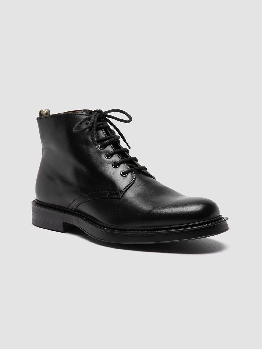 Officine Creative UNIFORM 018 Stivali Neri in Pelle Nuova