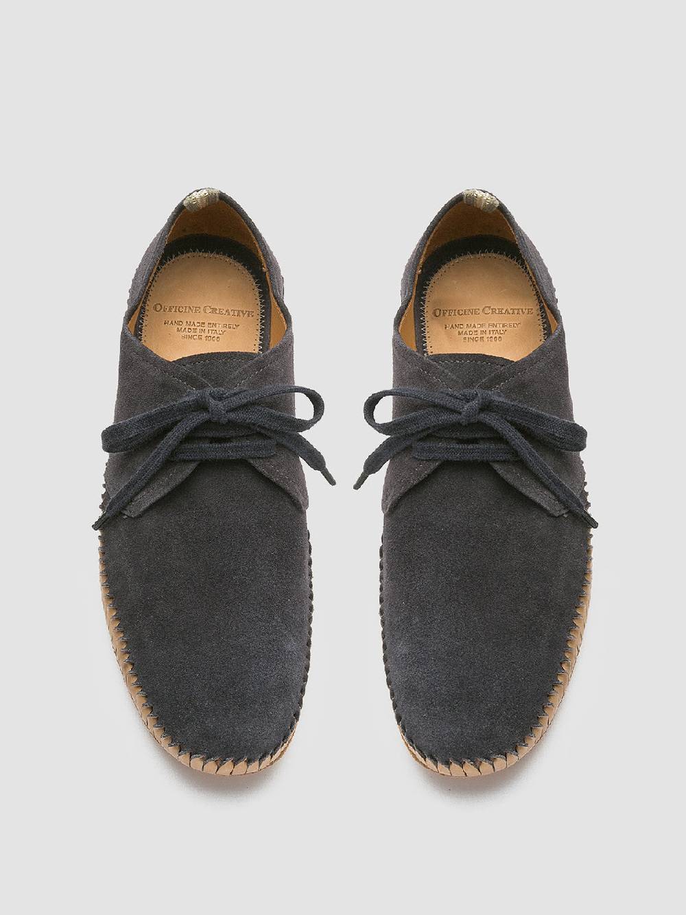 Officine Creative MAURICE 001 Blue Suede Derby Shoes 2025