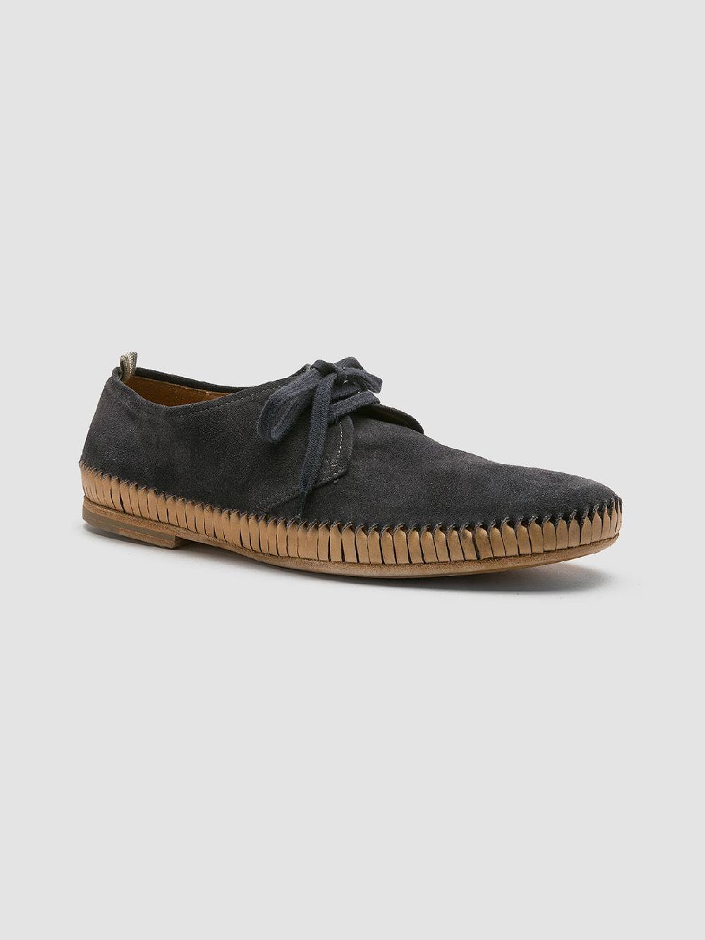 Officine Creative MAURICE 001 Blue Suede Derby Shoes 2025