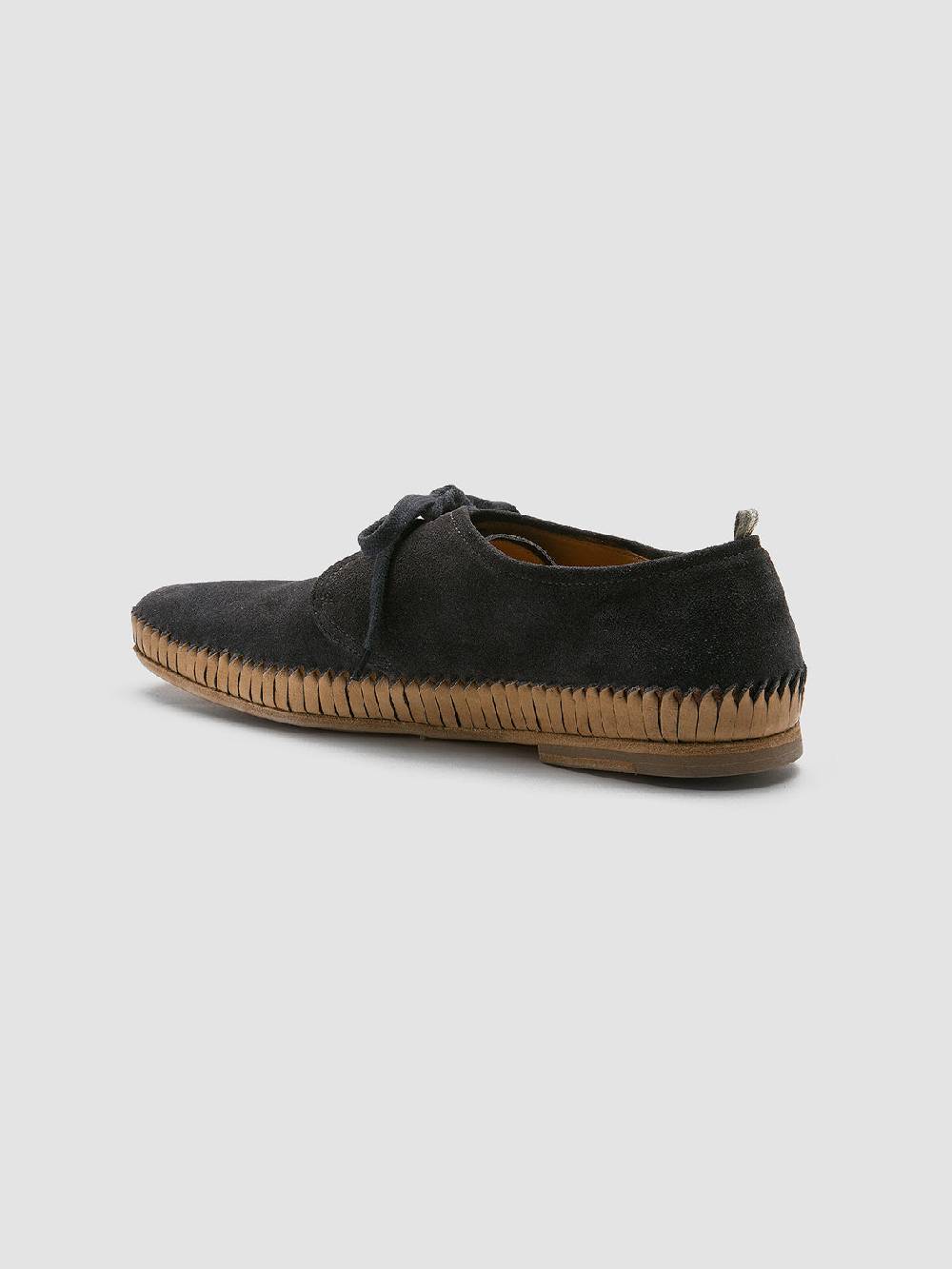 Officine Creative MAURICE 001 Blue Suede Derby Shoes 2025