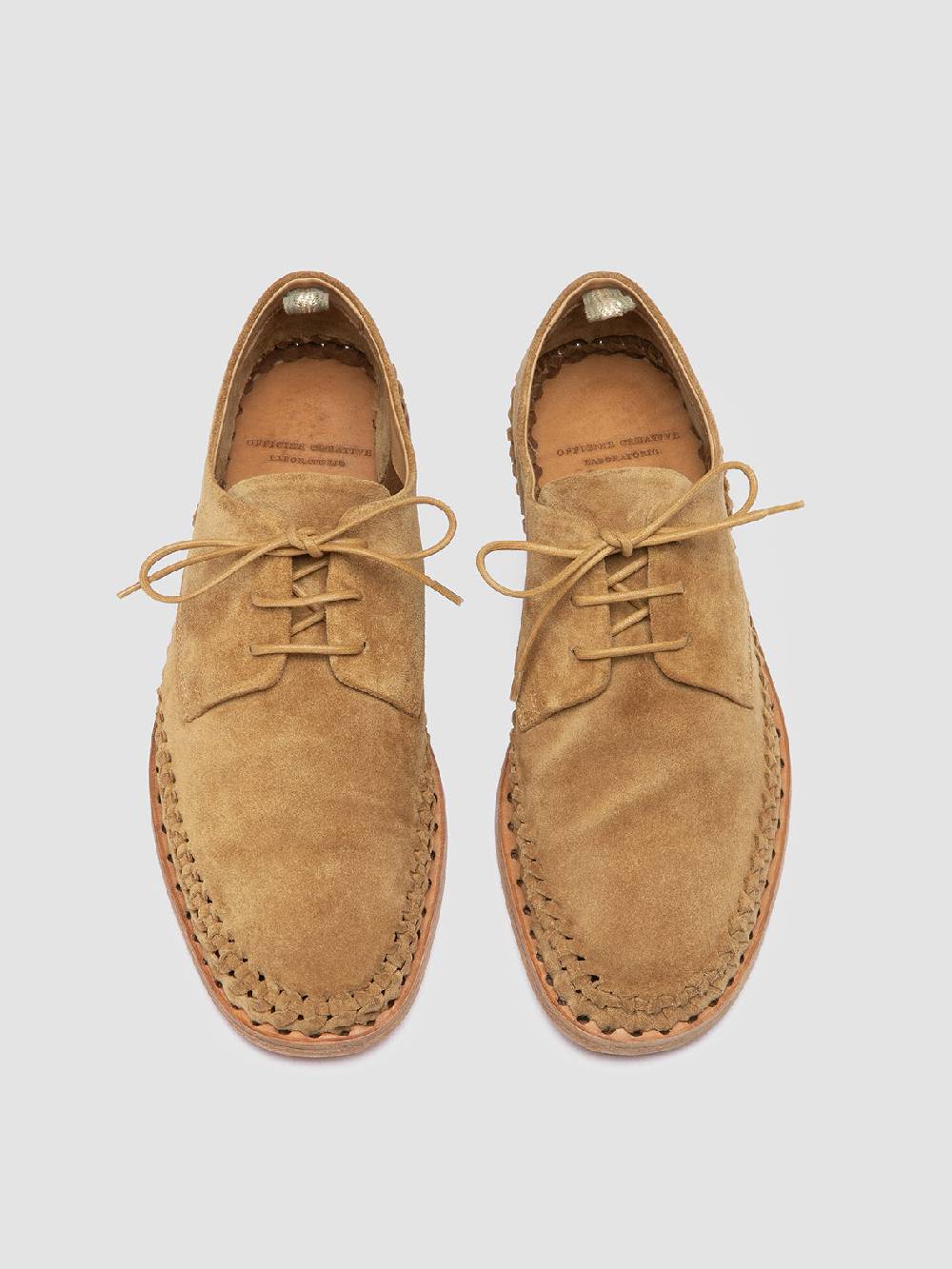 Officine Creative MILES 001 Brown suede derby shoes In Saldo