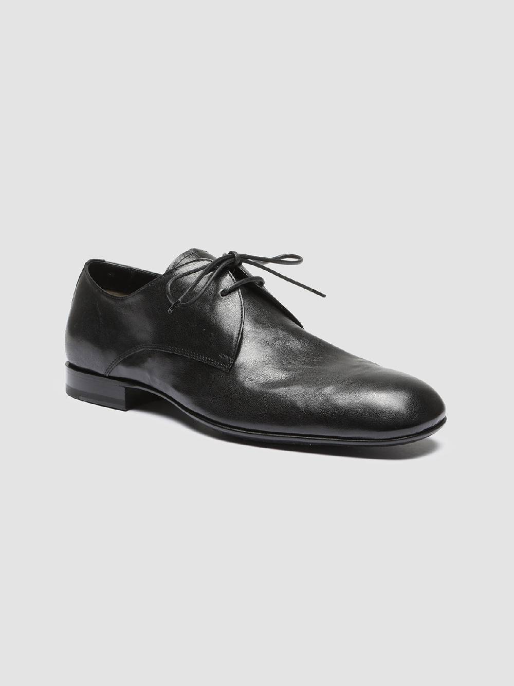 Officine Creative HARVEY 002 Black Leather Derby Shoes In Linea