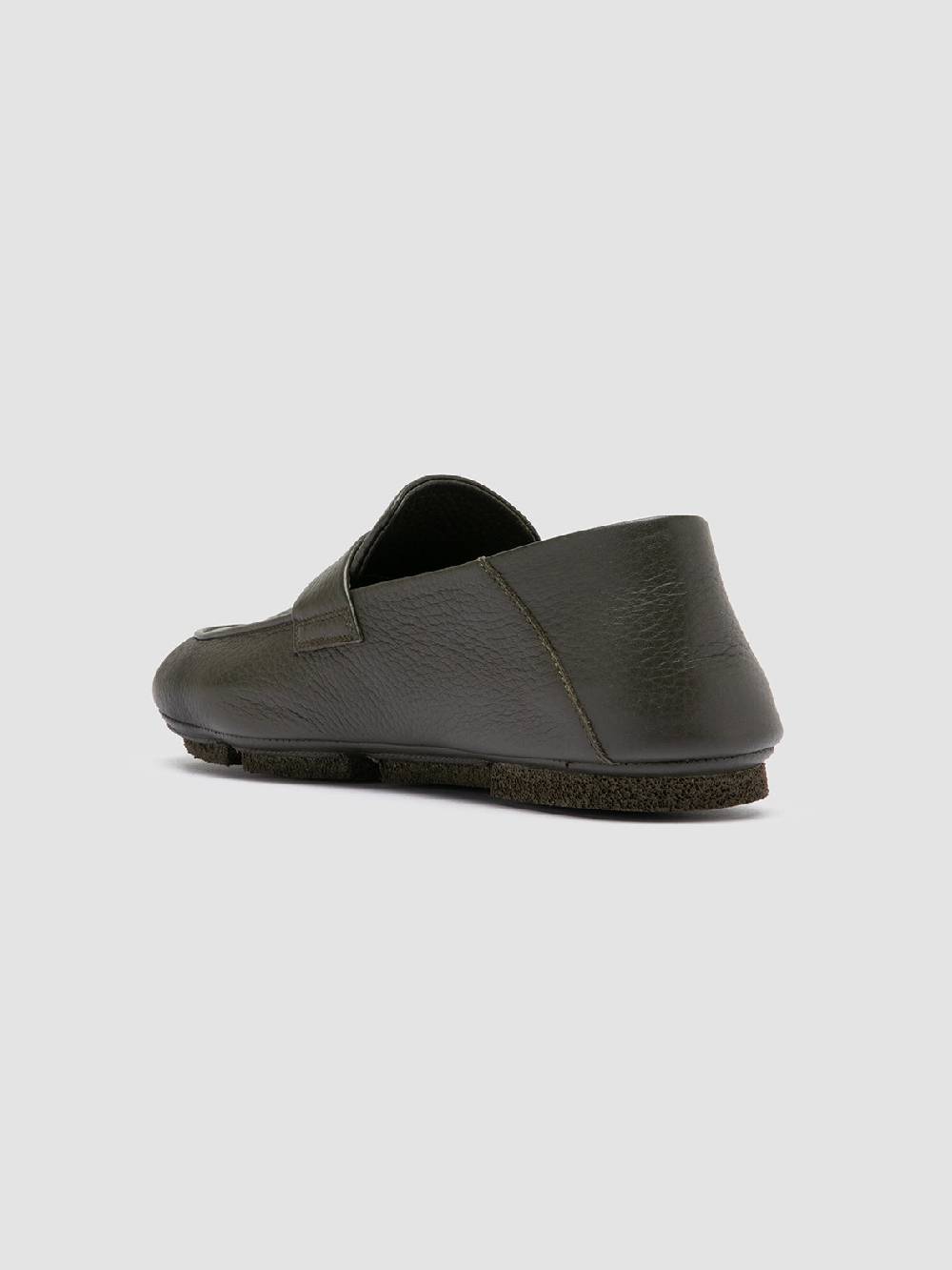 Officine Creative C-SIDE 001 Green Leather Loafers Qualità