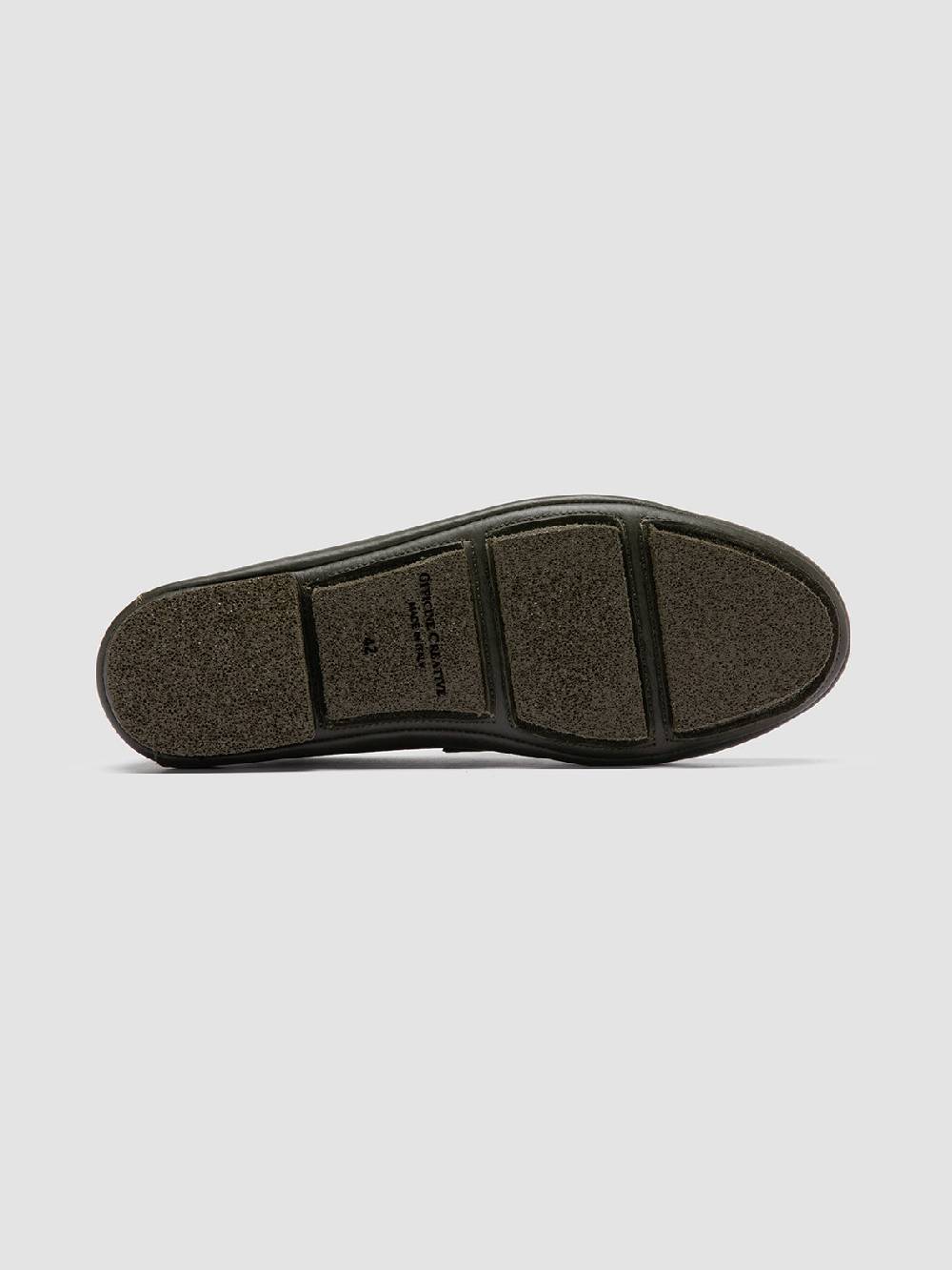 Officine Creative C-SIDE 001 Green Leather Loafers Qualità